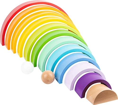Holz-Regenbogen XL – Stapelspielzeug (12-teilig)