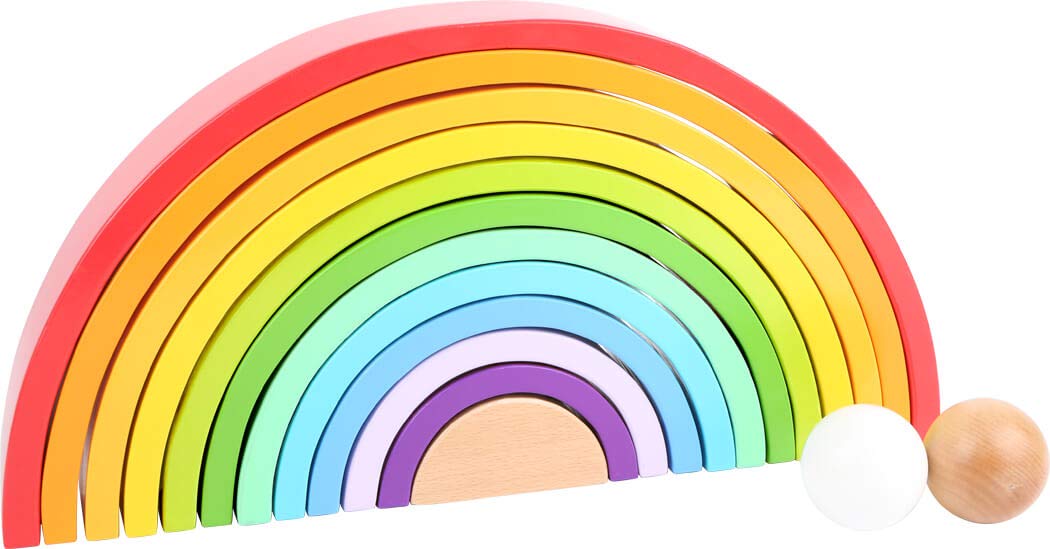 Holz-Regenbogen XL – Stapelspielzeug (12-teilig)