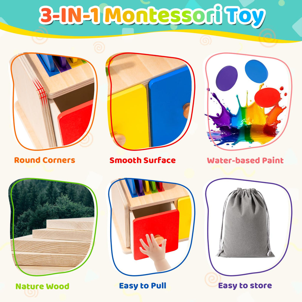 Steckwürfel aus Holz – Formen sortieren nach Montessori