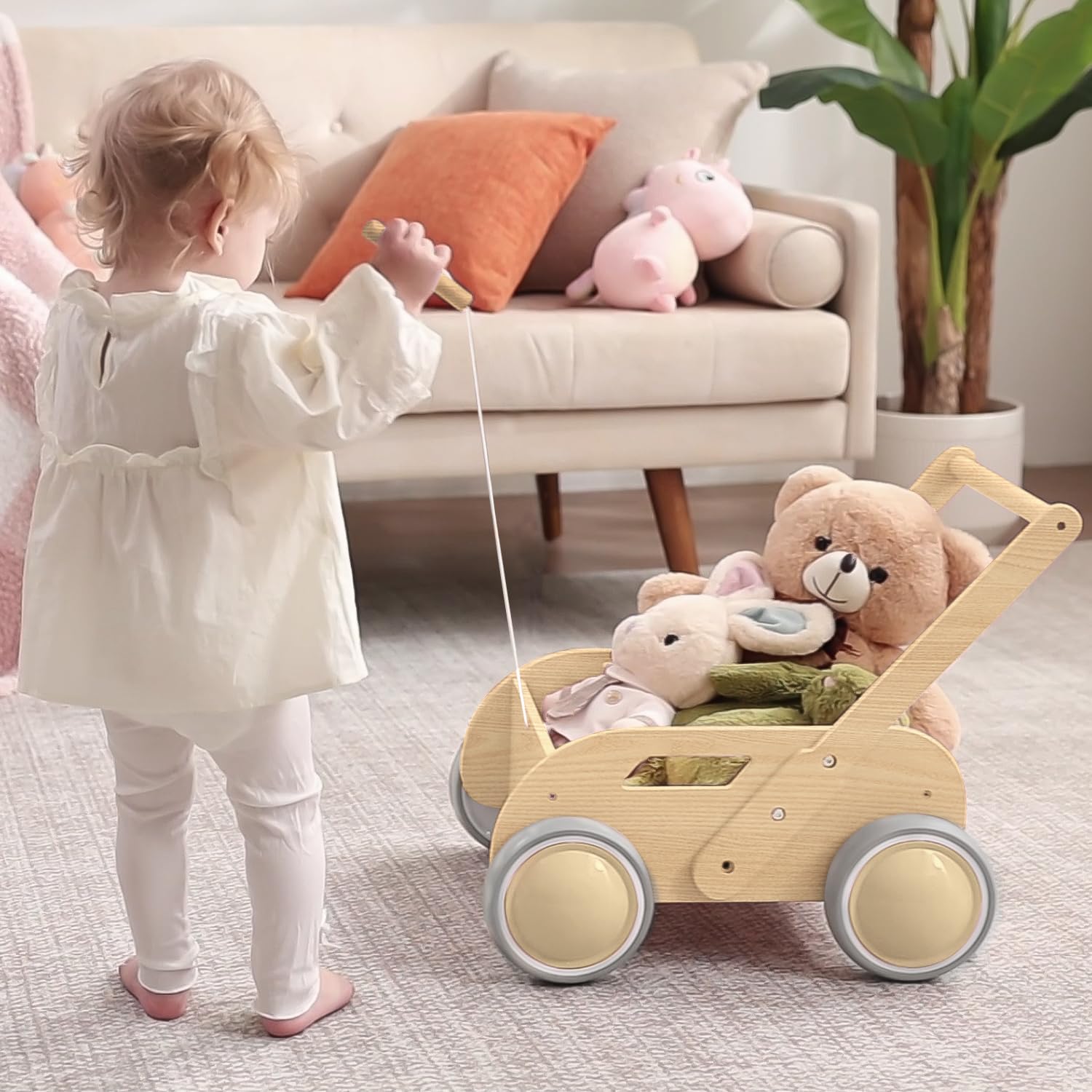 Lauflernwagen aus Holz – sichere erste Schritte