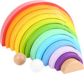 Holz-Regenbogen XL – Stapelspielzeug (12-teilig)