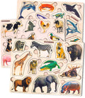 Steckpuzzle-Set aus Holz – Tiere & Formen