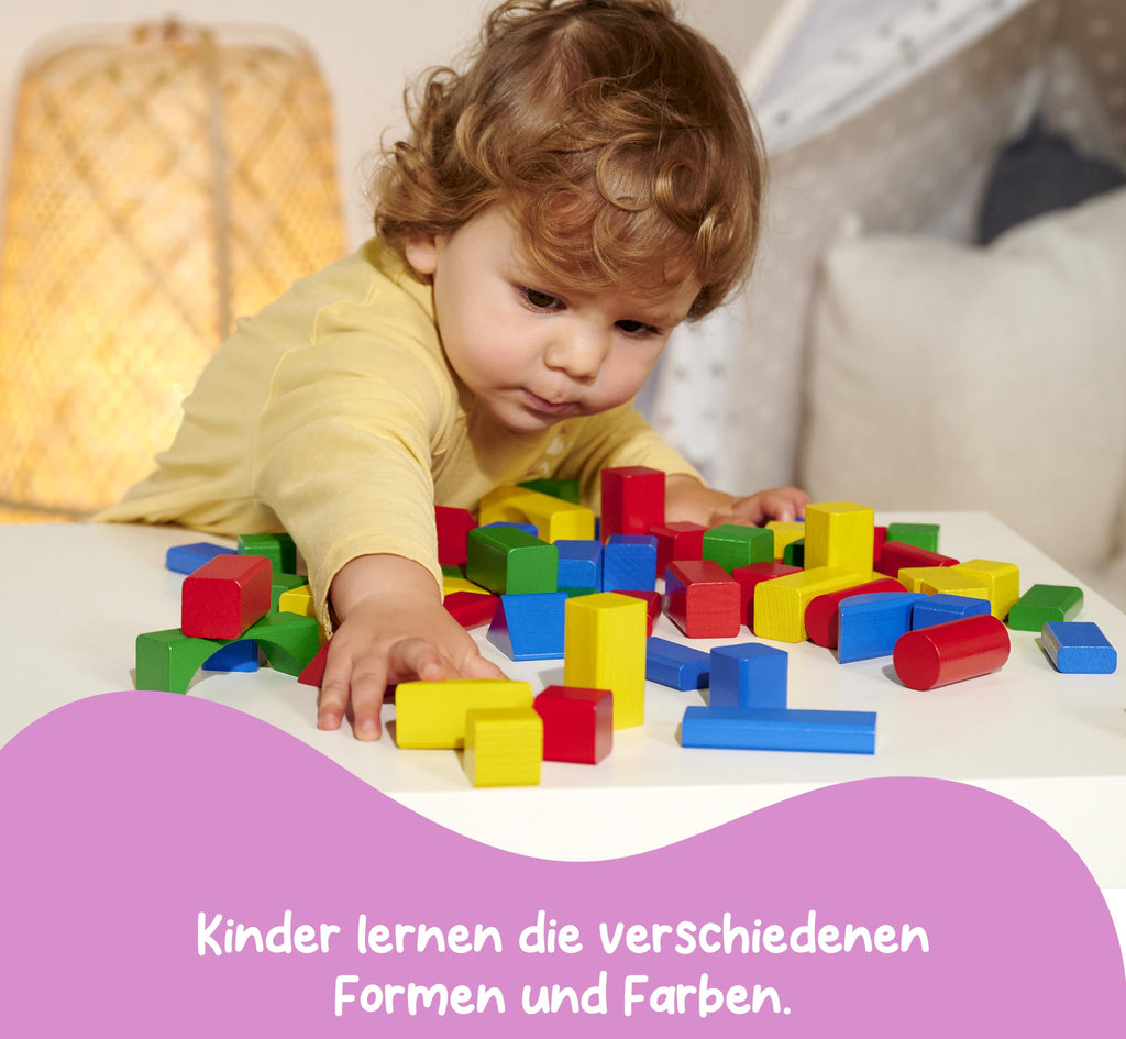Eichhorn Holzbausteine – 100 bunte Bauklötze